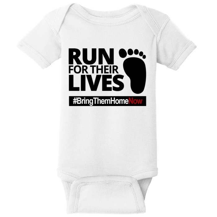 Run For Their Lives Bring Them Home Now Awareness Baby Bodysuit