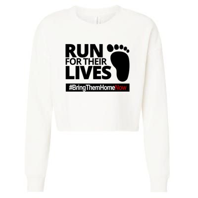 Run For Their Lives Bring Them Home Now Awareness Cropped Pullover Crew