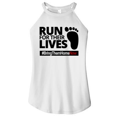 Run For Their Lives Bring Them Home Now Awareness Women's Perfect Tri Rocker Tank