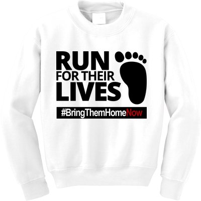Run For Their Lives Bring Them Home Now Awareness Kids Sweatshirt
