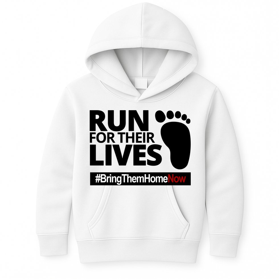 Run For Their Lives Bring Them Home Now Awareness Kids Hoodie