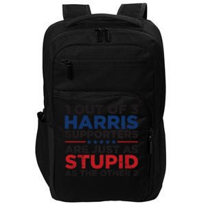 Retro Funny Trump 1 Out Of 3 Kamala Harris Supporters Impact Tech Backpack