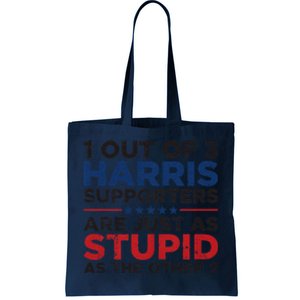 Retro Funny Trump 1 Out Of 3 Kamala Harris Supporters Tote Bag