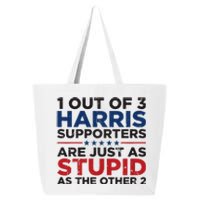 Retro Funny Trump 1 Out Of 3 Kamala Harris Supporters 25L Jumbo Tote