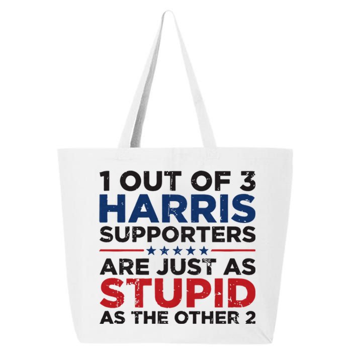 Retro Funny Trump 1 Out Of 3 Kamala Harris Supporters 25L Jumbo Tote