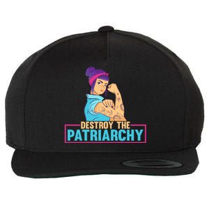 Radical Feminist Tee Feminism Tee Destroy The Patriarchy Funny Gift Wool Snapback Cap