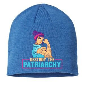 Radical Feminist Tee Feminism Tee Destroy The Patriarchy Funny Gift Sustainable Beanie