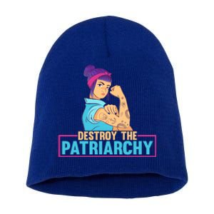 Radical Feminist Tee Feminism Tee Destroy The Patriarchy Funny Gift Short Acrylic Beanie