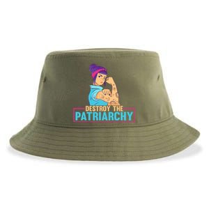 Radical Feminist Tee Feminism Tee Destroy The Patriarchy Funny Gift Sustainable Bucket Hat