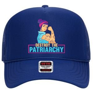 Radical Feminist Tee Feminism Tee Destroy The Patriarchy Funny Gift High Crown Mesh Back Trucker Hat