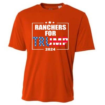 Ranchers For Trump 2024 Cattle For Trump Gift Cooling Performance Crew T-Shirt