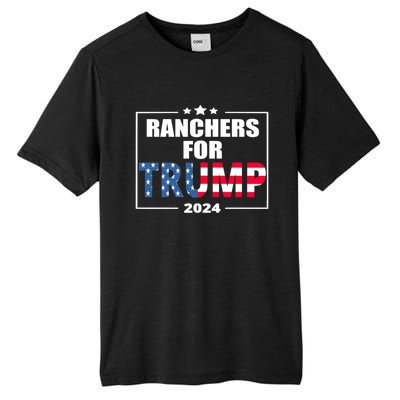 Ranchers For Trump 2024 Cattle For Trump Gift Tall Fusion ChromaSoft Performance T-Shirt