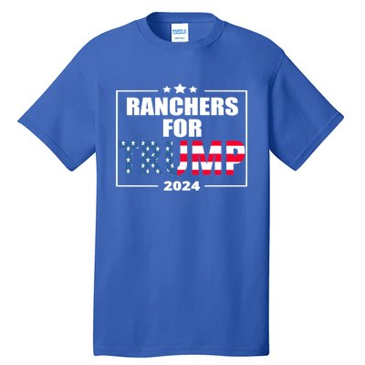 Ranchers For Trump 2024 Cattle For Trump Gift Tall T-Shirt