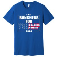 Ranchers For Trump 2024 Cattle For Trump Gift Premium T-Shirt