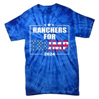 Ranchers For Trump 2024 Cattle For Trump Gift Tie-Dye T-Shirt