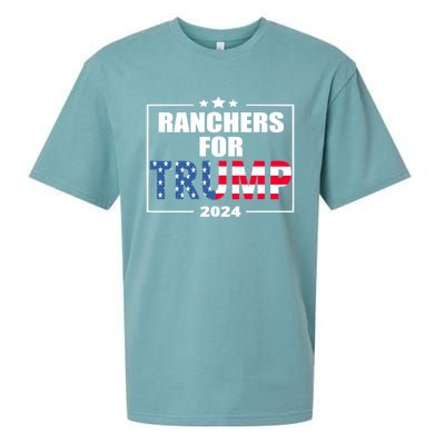 Ranchers For Trump 2024 Cattle For Trump Gift Sueded Cloud Jersey T-Shirt