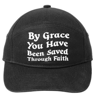 Retro Faith T , By Grace You 7-Panel Snapback Hat