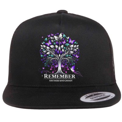 Remember For Those Who Cannot Alzheimer's Awareness Flat Bill Trucker Hat