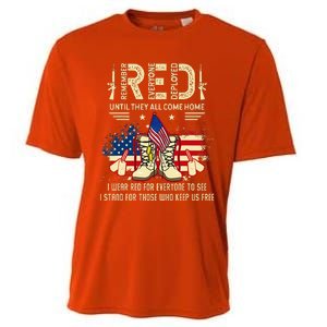 Red Friday Until They Come Home My Soldier US Flag Military Cooling Performance Crew T-Shirt