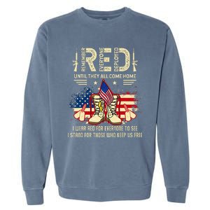 Red Friday Until They Come Home My Soldier US Flag Military Garment-Dyed Sweatshirt