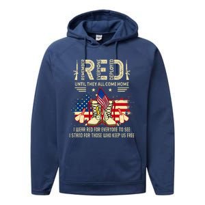 Red Friday Until They Come Home My Soldier US Flag Military Performance Fleece Hoodie