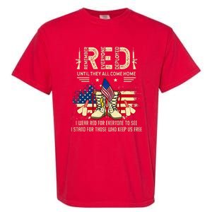 Red Friday Until They Come Home My Soldier US Flag Military Garment-Dyed Heavyweight T-Shirt