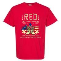 Red Friday Until They Come Home My Soldier US Flag Military Garment-Dyed Heavyweight T-Shirt