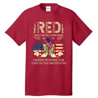 Red Friday Until They Come Home My Soldier US Flag Military Tall T-Shirt