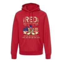 Red Friday Until They Come Home My Soldier US Flag Military Premium Hoodie