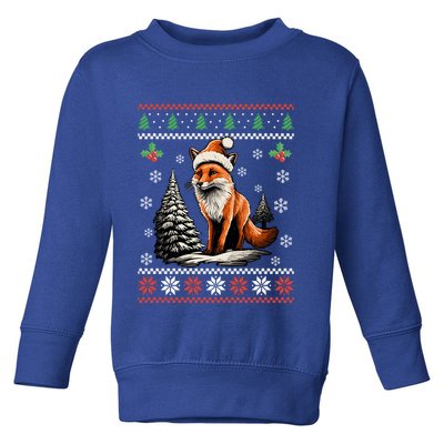 Red Fox Ugly Christmas Sweater Xmas Toddler Sweatshirt