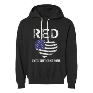 Red Friday Until They Come Home My Soldier US Flag Military Garment-Dyed Fleece Hoodie