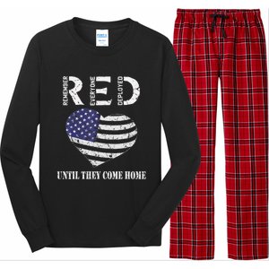 Red Friday Until They Come Home My Soldier US Flag Military Long Sleeve Pajama Set