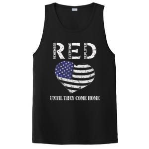 Red Friday Until They Come Home My Soldier US Flag Military PosiCharge Competitor Tank