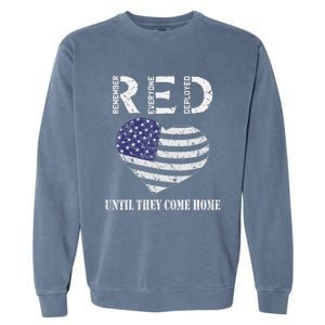 Red Friday Until They Come Home My Soldier US Flag Military Garment-Dyed Sweatshirt