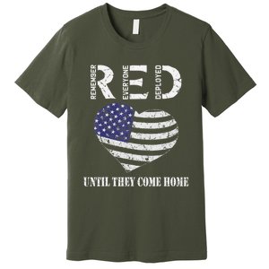 Red Friday Until They Come Home My Soldier US Flag Military Premium T-Shirt