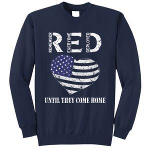 Red Friday Until They Come Home My Soldier US Flag Military Tall Sweatshirt