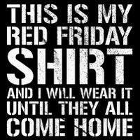 Red Friday Until They All Come Home Military Support Drawstring Bag