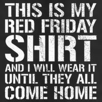 Red Friday Until They All Come Home Military Support Microfiber Hand Towel