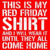 Red Friday Until They All Come Home Military Support 16 in Basic Backpack