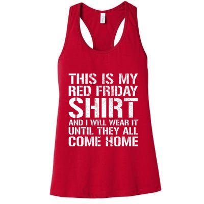 Red Friday Until They All Come Home Military Support Womens Tank Top