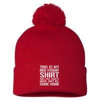 Red Friday Until They All Come Home Military Support Pom Pom 12in Knit Beanie