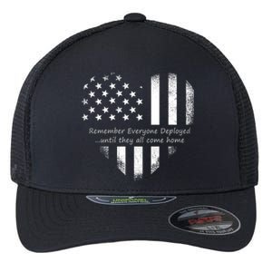 Red Friday Until They Come Home US Flag Heart Flexfit Unipanel Trucker Cap