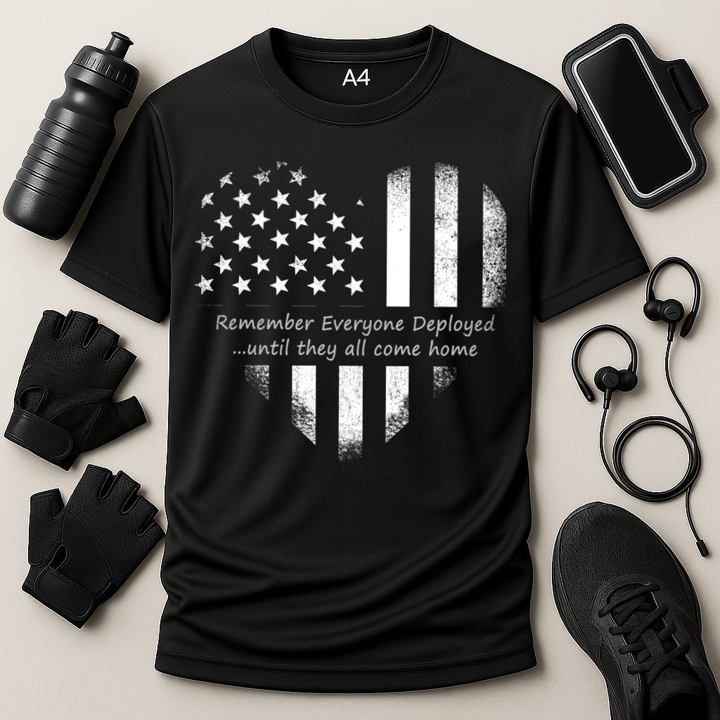 Red Friday Until They Come Home US Flag Heart Performance Shirt