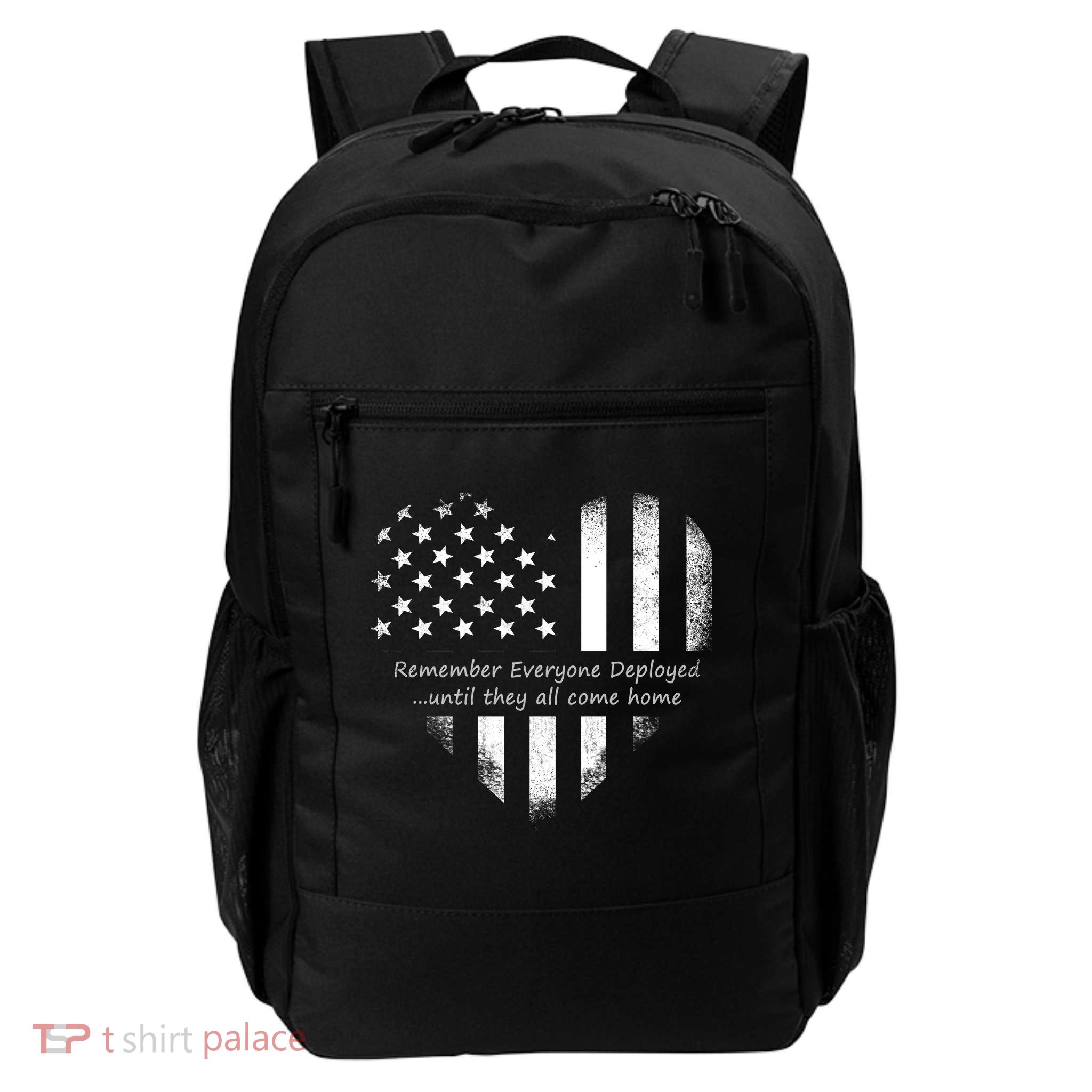 Red Friday Until They Come Home US Flag Heart Backpack