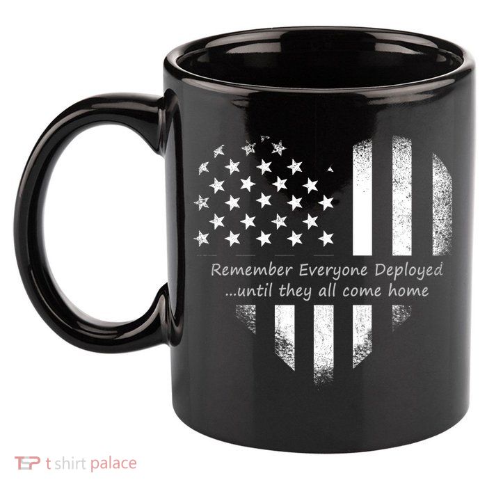 Red Friday Until They Come Home US Flag Heart 11oz C Handle Ceramic Mug