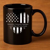 Red Friday Until They Come Home US Flag Heart 11oz C Handle Ceramic Mug