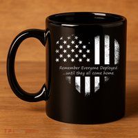 Red Friday Until They Come Home US Flag Heart 11oz C Handle Ceramic Mug