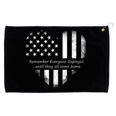 Red Friday Until They Come Home US Flag Heart Grommeted Golf Towel