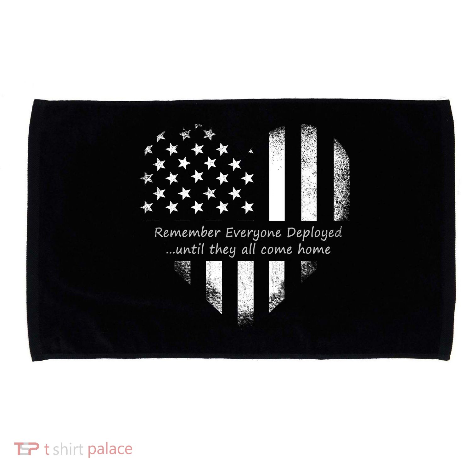 Red Friday Until They Come Home US Flag Heart Microfiber Hand Towel