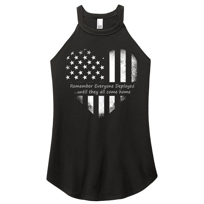 Red Friday Until They Come Home US Flag Heart Women's Perfect Tri Rocker Tank